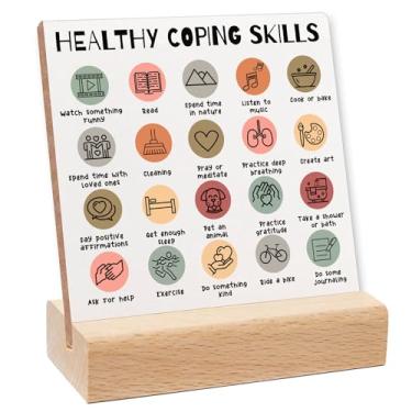 Imagem de Toerifer Decoração De Mesa Canto Calmante, Presentes Essenciais Para Escritório Aconselhamento, Recuperação Saúde Mental, Placa Incentivo, Psicologia Terapeutas E Conselheiros Domésticos