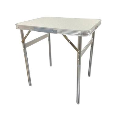 Imagem de Mesa Dobrável Notebook Estudos De Alumínio Com Tampo De Mdf, 60 cm x 45 cm Camping Churrasco Com Maleta