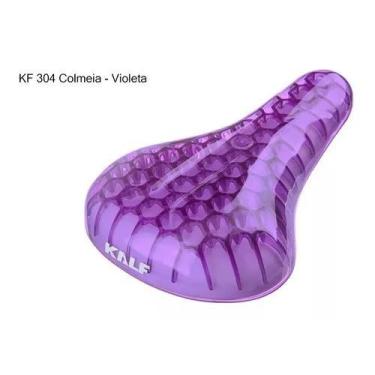 Imagem de Selim Bike Mirim Infantil Colméia Kalf Cores Aro 12 16 20, Violeta