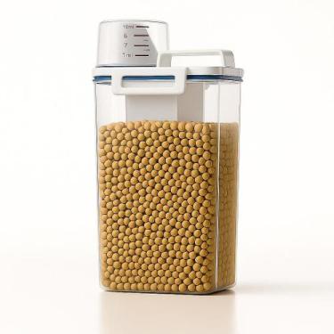 Imagem de Pote C/ Medidor 1.5 L Cereal Ração Grãos Hermético Dispenser - Clink