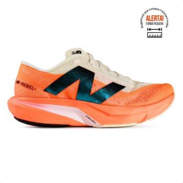 Imagem de Tenis New Balance Fuelcell Rebel V4 Feminino, 38, Laranja, Bege