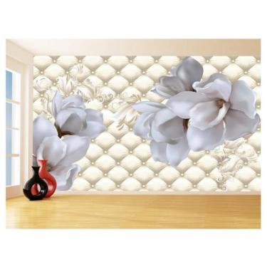 Imagem de Papel De Parede 3D Floral Textura Sala Flores 3,5M Xfl250 - Você Decor