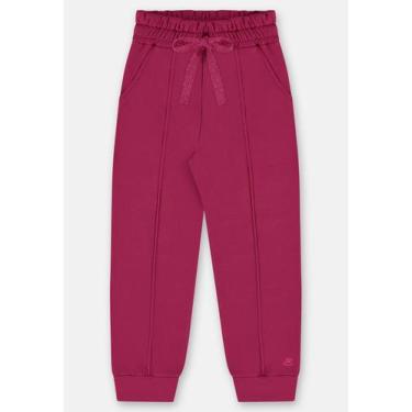 Imagem de Calça Infantil Feminina em Molecotton Básico Up Baby, Rosa, 1