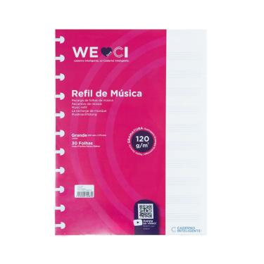 Imagem de Refil Caderno Inteligente 120g 30 Folhas Música - Grande