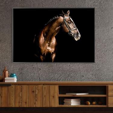 Imagem de Quadro Decorativo Cavalo De Perfil - MeMoldura, Chassi Borda Infinita,