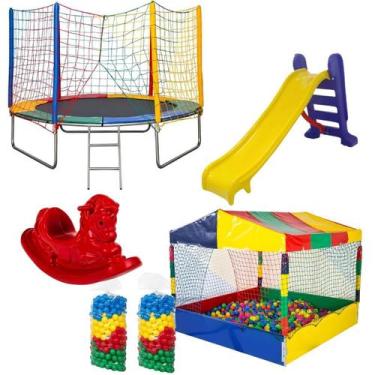 Imagem de Pula Pula Cama Elática 2,44m Resistente Premium Piscina de Bolinhas 1,