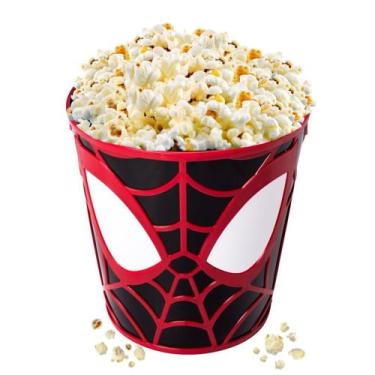 Imagem de Pote de Pipoca do Homem Aranha Preto 3D 2L Spider Man - Plasútil