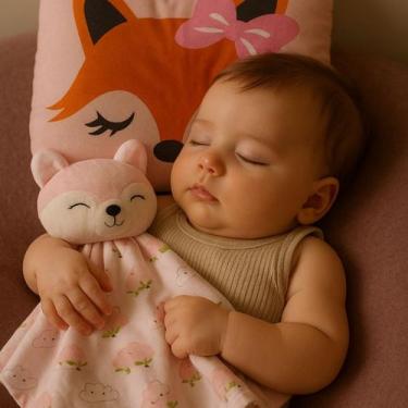 Imagem de Kit de Naninha Paninho com Bichinho Pelúcia + Travesseiro Anatômico Be