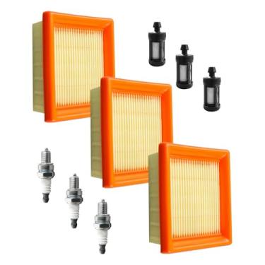Imagem de TIKSCIENCE Kit de velas de ignição de filtros de combustível de ar soprador compatível com Stihl BR800 BR800C BR800XMagnum Mochila a gasolina Sopradores de folhas Substituir 4283-141-0300 4283-141