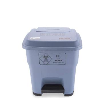 Imagem de Lixeira Lixeira Alta Capacidade Tipo Pedal Lixeira Interna Externa Caixa Reciclagem Propriedade Lixeiras Internas/externas(Blue,30L)