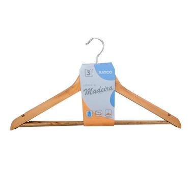 Imagem de Conjunto 3 Cabides Madeira Rayco