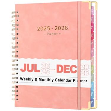 Imagem de Agenda acadêmica 21,6 cm x 28 cm 2025-2026: julho de 2025 a junho de 2026 | Capa dura semanal diária mensal | Organizador de escritório escolar para professores, estudantes, com abas e armazenamento
