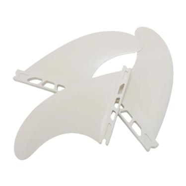 Imagem de Keenso Conjuntos de Barbatanas de Surfboard, Barbatanas de Surf Quadro de 3 PVC Resistente para Longboard Shortboard Stand Up Paddle Placa (Branco)
