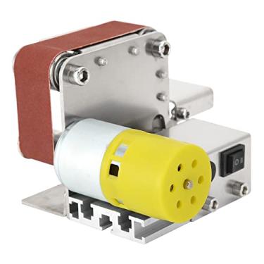 Imagem de Akozon Mini Lixadeira de Cinto Elétrico - C Máquina de Retificação de Polimento do ACT Com 10 Cintos Abrasivos e Velocidade Ajustável para Projetos de Bricolage (#4)
