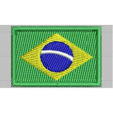 Imagem de Bandeira Brasil Patch Bordado 3,7×2,4cm (Arquivo Matriz para bordar)