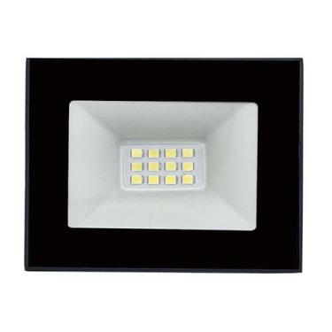 Imagem de Refletor Led 10W 6500K 1000Lm Preto Ip66 Bivolt Rajix