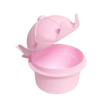Imagem de Porta Doces Coroa Princesas Potinho com tampa 220ml Rosa - Plasutil