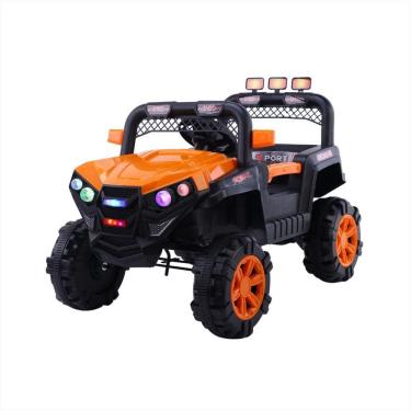 Imagem de Carrinho Elétrico Infantil 12V Utv Laranja Acelerador Pedal