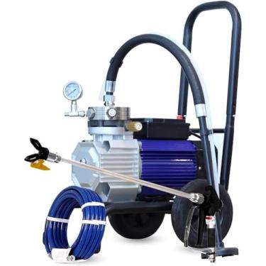 Imagem de Pulverizador De Tinta Com Carrinho 1500w 4l / Min Máquina De Pintura Para Pulverização De Parede Exterior Interior De Casa