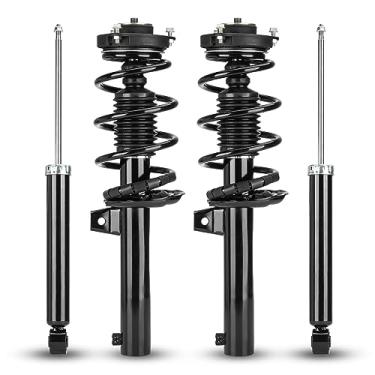 Imagem de Amortecedores dianteiros e traseiros com molas helicoidais para Audi A3 Quattro 2006-2013 / 2010-2014 Golf / Jetta 2005-2010 / Passat Rabbit 2006-2009 / 2009-2016 CC / 2007-2011 Eos, Shock Absorventes