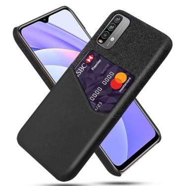 Imagem de Capa para Xiaomi Redmi Note 9 4G,Tela e tampa de couro PU,Antideslizante,360°cobertura completa à prova de choque com 1 slot de cartão atrás,Prevenção de queda-Black