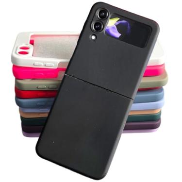 Imagem de Capa de Silicone Premium Compatível Sannsung Galaxy Z Flip 4 Proteção Completa (PRETO)