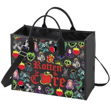 Imagem de WZMPA Sacola de lona de filme Mal Evie Fans Gift Rotten To The Core Bolsa de ombro Evil Queen Merchdise (Rotten core 2 TB-BL)