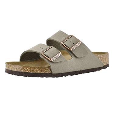 Imagem de Birkenstock Sandália unissex Arizona BS macia de couro oleado, Pedra, 39 B(M) EU