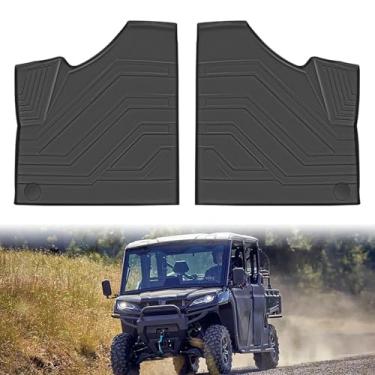 Imagem de CPOWACE Tapetes dianteiros TPE compatíveis com 2019-2025 CFMOTO UFORCE 1000; 2022-2025 UFORCE 1000 XL acessórios antiderrapantes forros de piso da fileira frontal tapetes de borracha com proteção para