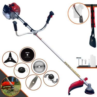 Imagem de Roçadeira Máquina de Cortar Grama Kawashima BCJ521L À Gasolina 52cc 2,