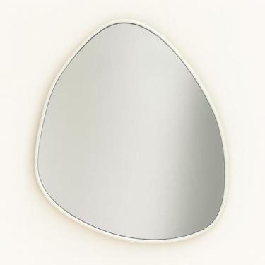 Imagem de Espelho Orgânico Moldura Com Borda Decorativo Grande Parede 70x60 - LO