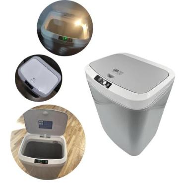 Imagem de Lixeira Automática Com Sensor de Aproximidade Lixo Inteligente 15 Litr