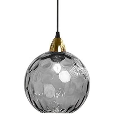 Imagem de Abajur De Vidro Manchado De Estilo Nórdico Iluminação Pendente, Diâmetro Criativo 20cm/7.8in, Lustre De Decoração Simples, Mini Lâmpada Pendurada De Vidro Soprado à Mão, C