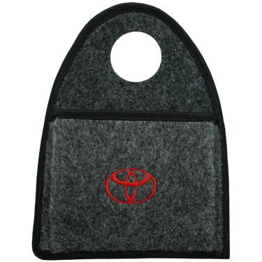 Imagem de Lixeira Lixinho Automotiva Carro Carpete Logo Bordado para Câmbio Grafite