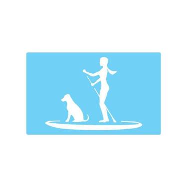 Imagem de Stencil De Parede Tamako Stand Up Paddle - 55X90Cm - Ref 399