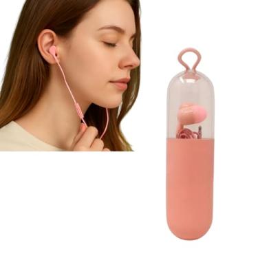 Imagem de Fone de Ouvido com Fio, Conector P2, com Estojo, Rosa