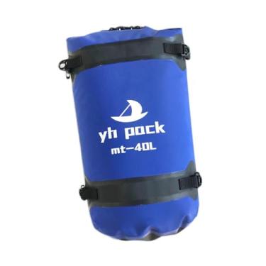 Imagem de Dynwave Bolsa de viagem impermeável de grande capacidade para quadro de motocicleta para homens e mulheres, bolsa traseira para viagem e praia, Azul 40l