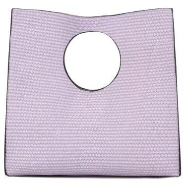 Imagem de KURGOOL Bolsas clutch de palha para mulheres, bolsas de mão de couro de tecido, bolsa de mão e bolsas de mão, bolsa de mão minimalista bolsa de praia, Lilás