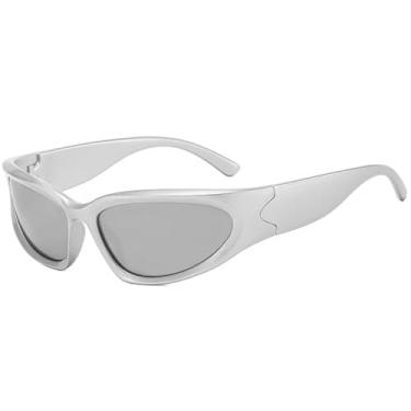 Imagem de Óculos de sol punk da moda, feminino, masculino, luxuoso, moderno, esportivo, UV400 (prata)