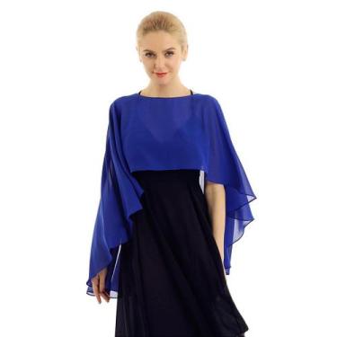 Imagem de Echarpe em Chiffon para Casamento Madrinha Bolero Festa - no-brand, Ba