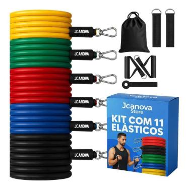 Imagem de Jcanova Store Kit Elásticos Academia 11 Peças Borracha Corda