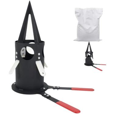 Imagem de HOWUXZO Dispensador de saco grande descarregador de saco grande descarregador de ração animal para uso doméstico em armazém, fazenda (preto)