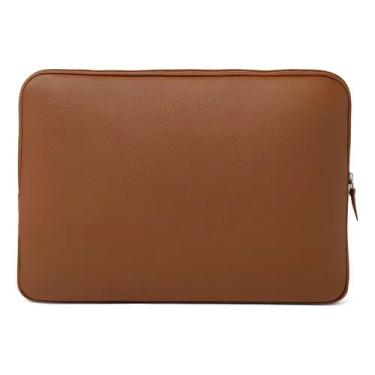 Imagem de Capa Para Notebook em Couro Legítimo Couro e Cia – Proteção Premium, Zíper Reforçado, Forro Espumado, Estilo Elegante – 14", 15,6" e 17" – Preto, Saibro e Marrom Escuro (Saibro, 17")