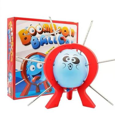 Imagem de Balloon Blast Party Game Set, Family Fun Tabletop Game with 10 Balloons, 9 Sticks, Dice, Stand, Red Frame