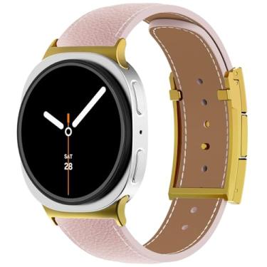Imagem de CHANCHY Pulseira magnética de couro compatível com Samsung Galaxy Watch 8 de 40 mm/44 mm/clássico de 46 mm 2025, pulseira elegante de couro de grão superior sem lacunas para Galaxy Watch8 feminino e