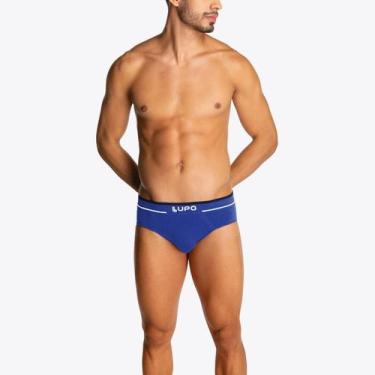 Imagem de Cueca Lupo Slip Fio Texturizado Sem Costura 00624-003, Azul náutico, G