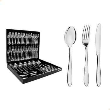 Imagem de Faqueiro Tramontina Satri Em Aço Inox Com Estojo De Madeira 76 Peças 66982304