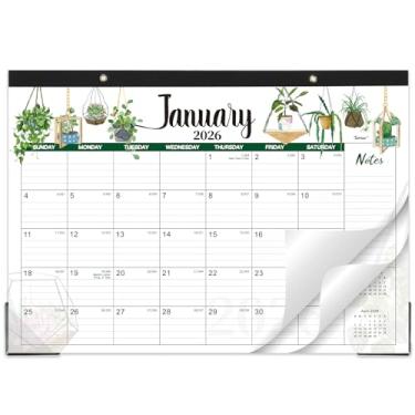 Imagem de Calendário de mesa 2024-2025 - Calendário de mesa de 18 meses, julho de 2024 a dezembro de 2025, calendário de mesa 2024-25, calendário de mesa grande de 43 x 30 cm com linhas de corte, protetores de