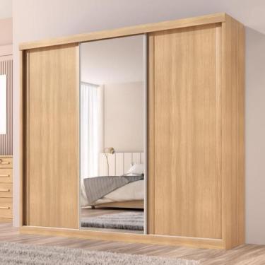 Imagem de Guarda Roupa Casal Sevilha 3 Pts Correr 6 Gav Com Porta Espelho Inteir