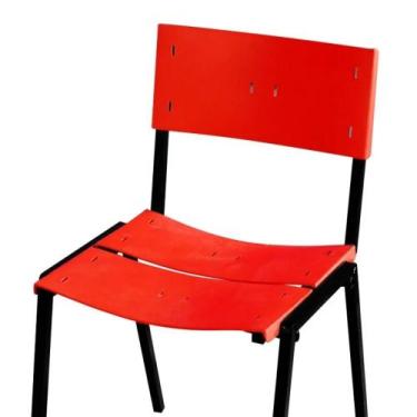 Imagem de Cadeira ISO Empilhavel Com 1 unidade - Lamar Design, Vermelho